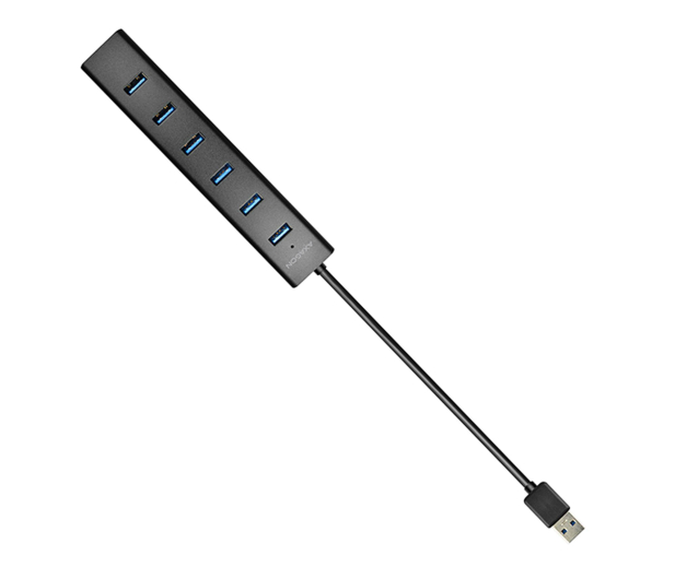 Axagon HUE-SA7BP, 7x USB 5Gbps ALU CHARGING hub, kabel USB-A 40cm - 1353433 - zdjęcie 4